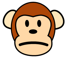 smutna małpa